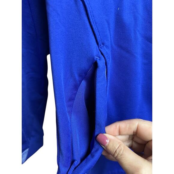 Athleta  Cowl Neck Hoodie Women's XS Purplish Blue Kangaroo Pocket - Picture 7 of 11